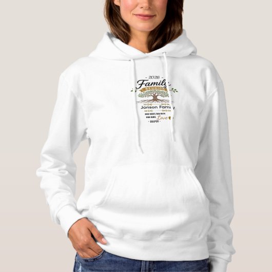 カスタム家族ツリーTシャツデザイン - 家族再会 パーカ (正面)