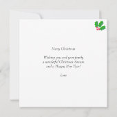 カスタム家族ハート&かわいい雪だるまクリスマス (裏面)