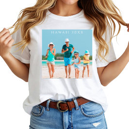 カスタム家族バケーション写真 Tシャツ