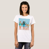 カスタム家族バケーション写真 Tシャツ (正面フル)