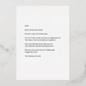 カスタム家族フォトコラージュの木のスター 箔シーズンカード (裏面)