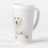 カスタム家族ペットまたは写真 カフェラテマグ (右アングル)