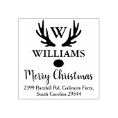 カスタム家族モノグラム、メリークリスマス。 ラバースタンプ (インプリント)