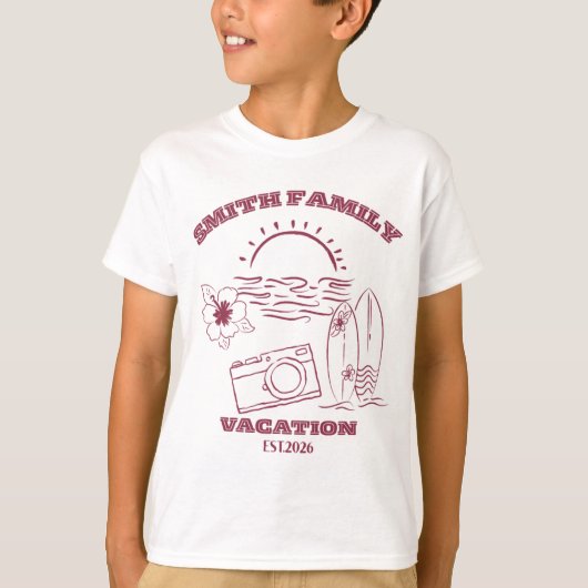カスタム家族再会バケーション Tシャツ (正面)
