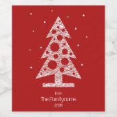 カスタム家族名クリスマスワインラベル ワインラベル (シングルラベル)