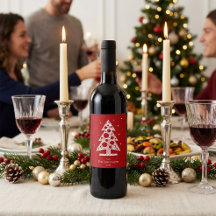 カスタム家族名クリスマスワインラベル