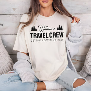 カスタム家族旅行クルーシャツで冒険 Tシャツ