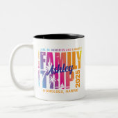 カスタム家族旅行マッチンググループ休暇 ツートーンマグカップ (左)