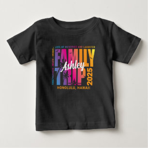 カスタム家族旅行マッチンググループ休暇 ベビーTシャツ