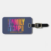カスタム家族旅行マッチンググループ休暇 ラゲッジタグ (正面横)
