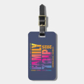 カスタム家族旅行マッチンググループ休暇 ラゲッジタグ (正面縦)