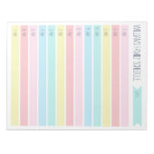 カスタム家族日プランナーまたはホームスクールスケジュール ノートパッド (正面)