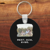 カスタム家族最高の写真母の日 キーホルダー (正面)