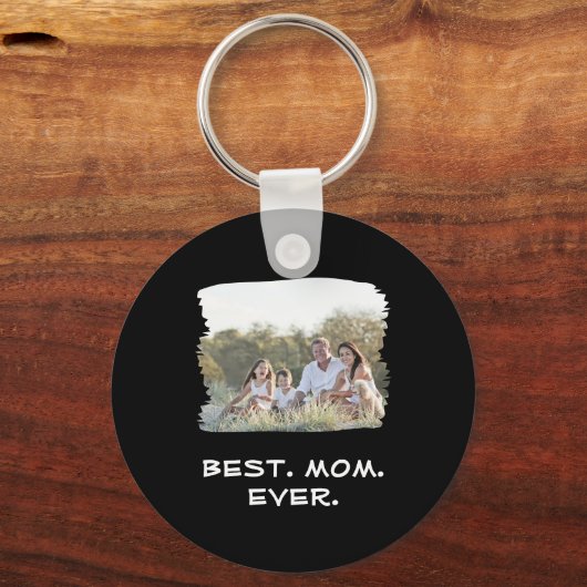 カスタム家族最高の写真母の日 キーホルダー (正面)