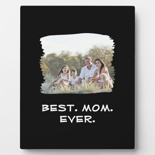 カスタム家族最高の写真母の日 フォトプラーク (正面)