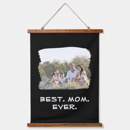 カスタム家族最高の写真母の日 吊り下げ型タペストリー (正面)