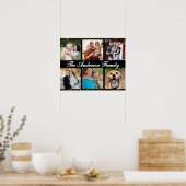 カスタム家族6枚写真コラージュのポスター ポスター (キッチン)