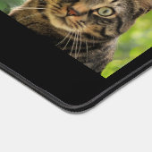 カスタム家族、猫、犬の黒写真 デスクマット (コーナー)