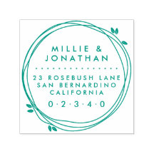 カスタム対エレガントモダンリース差出人住所