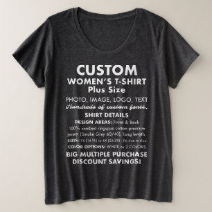 カスタム対応 プラスサイズ Tシャツ レディース
