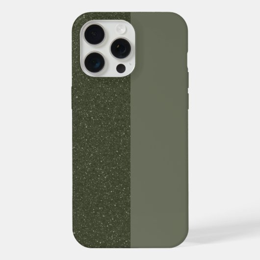 カスタム対応 Moss Green Split iPhone 15 Pro Max ケース (裏面)
