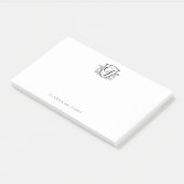 カスタム対文房具モノグラムクレスト ポストイット (アングル)