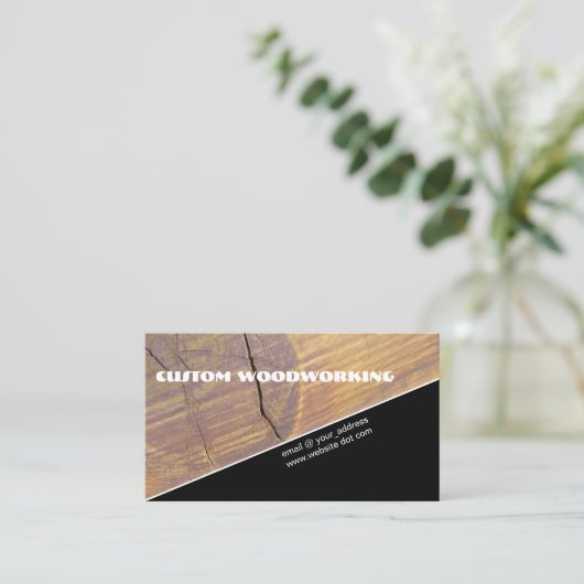 カスタム対材ウッドワークプロフェッショナル 名刺 (スタンド正面)