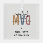 カスタム将来DVM獣医学博士 ガラスオーナメント (裏面)