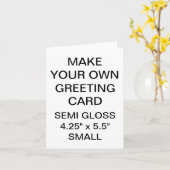 カスタム小さい写真のグリーティングカード カード (黄色い花)