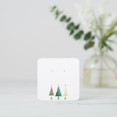 カスタム小さなクリスマスツリーのイヤリングディスプレイカード コーリングカード (スタンド正面)