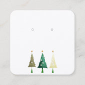 カスタム小さなクリスマスツリーのイヤリングディスプレイカード コーリングカード (正面)