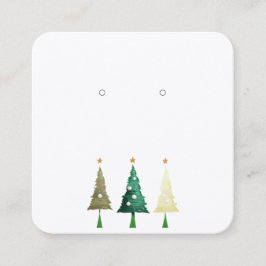 カスタム小さなクリスマスツリーのイヤリングディスプレイカード コーリングカード