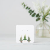 カスタム小さなクリスマスツリーのイヤリングディスプレイカード コーリングカード (スタンド正面)