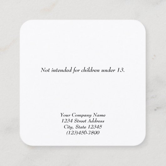 カスタム小さなクリスマスツリーのイヤリングディスプレイカード コーリングカード (裏面)