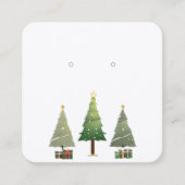 カスタム小さなクリスマスツリーのイヤリングディスプレイカード コーリングカード (正面)