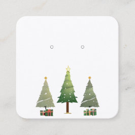 カスタム小さなクリスマスツリーのイヤリングディスプレイカード コーリングカード