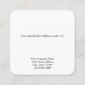 カスタム小さなクリスマスツリーのイヤリングディスプレイカード コーリングカード (裏面)