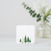 カスタム小さなクリスマスツリーのイヤリングディスプレイカード コーリングカード (スタンド正面)