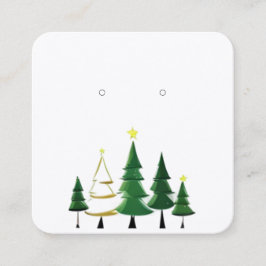 カスタム小さなクリスマスツリーのイヤリングディスプレイカード コーリングカード