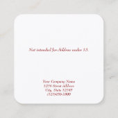 カスタム小クリスマスリースイヤリングカード コーリングカード (裏面)