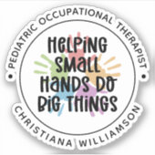 カスタム小児用OT職業セラピストギフト シール (正面)