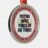 カスタム小児用OT職業セラピストギフト メタルオーナメント (右)