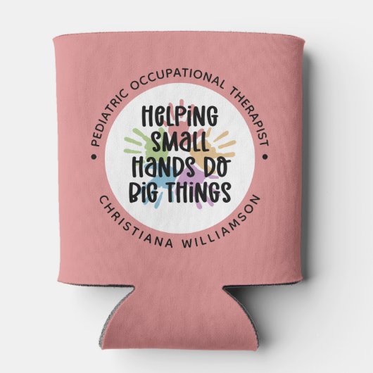 カスタム小児用OT職業セラピストギフト 缶クーラー (裏面)