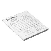 カスタム小型ビジネス請求書兼領収書ノートパッド ノートパッド (アングル)