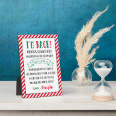 カスタム小妖精や小人の手紙を返す フォトプラーク (側面)