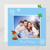 カスタム小妖精や小人ファミリー写真&リトルオンスカイブルー (正面/裏面)