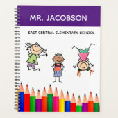 カスタム小学校先生日記プランナー プランナー手帳 (正面)