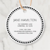 カスタム小規模企業のパッケージラベル フェイバータグ (裏面)