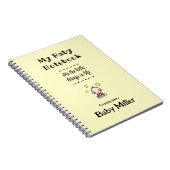 カスタム履歴、プランナー、ユニセックスパーソナライズされたベビー ノートブック (右側)