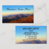 カスタム山の上の背景 名刺 (正面/裏面)